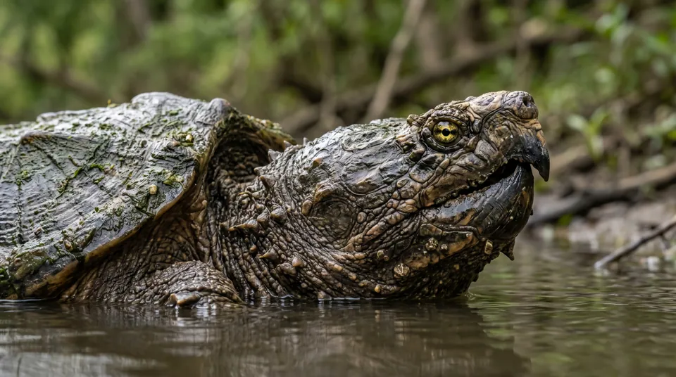 Alligator snapping turtle — verified North Ground species photograph