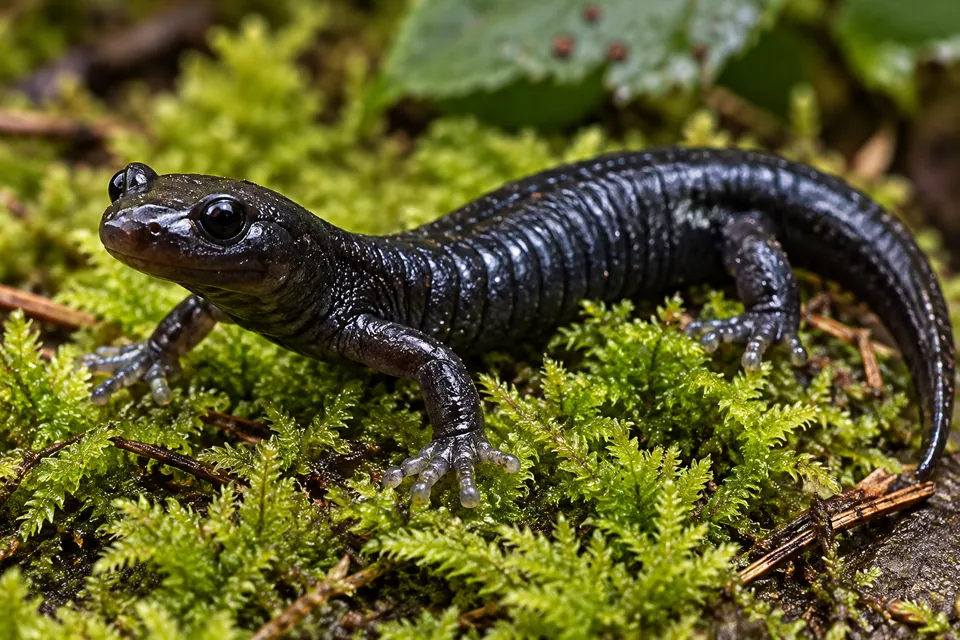 Black salamander — verified North Ground species photograph